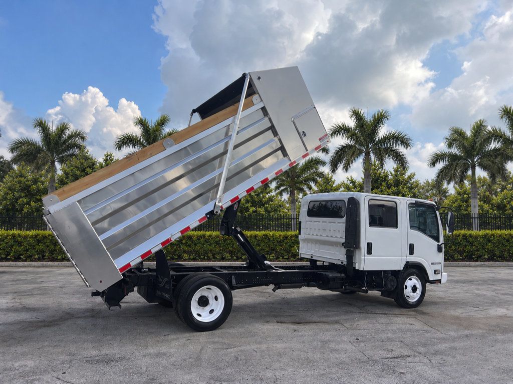 2018 Isuzu NPR HD CREW gas w/ NEW 14ft Landscape Body Aluminum dump Truck - 23092895 - 4