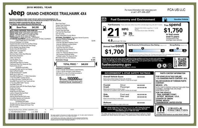 2018 Jeep Grand Cherokee Trailhawk 4x4 - 22963056 - 6