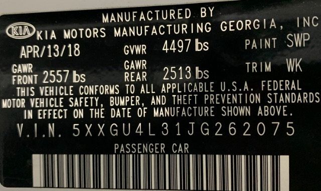 2018 Kia Optima EX Automatic - 22967643 - 8