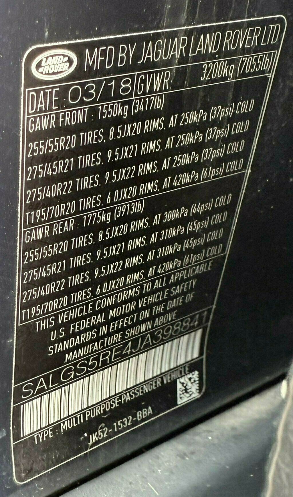 2018 Land Rover Range Rover V8 Supercharged LWB - 22886422 - 45