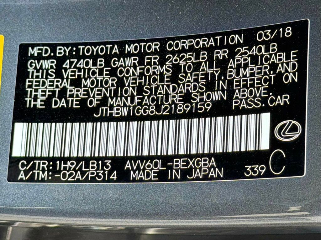 2018 Lexus ES ES 300h FWD - 23033347 - 49
