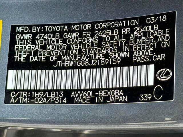 2018 Lexus ES ES 300h FWD - 23033347 - 49