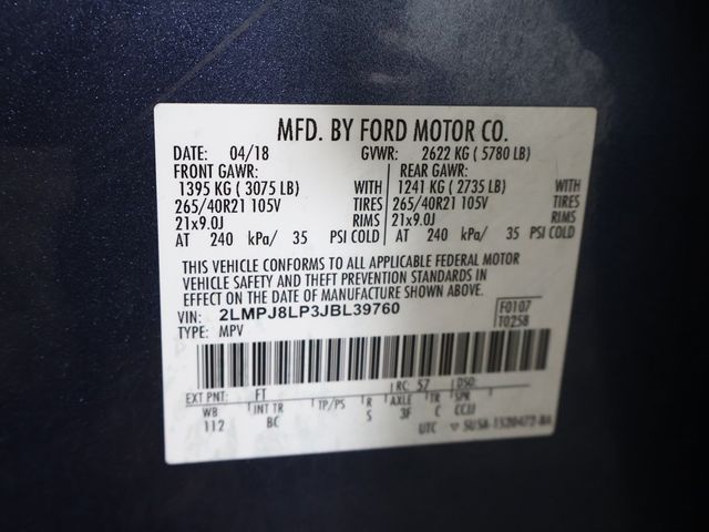 2018 Lincoln MKX Reserve AWD - 22956620 - 60