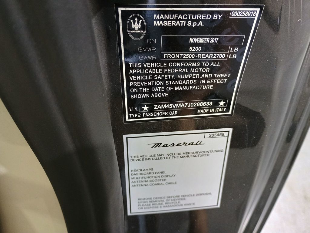 2018 Maserati GranTurismo Convertible Sport 4.7L 1 Owner Florida - 23007088 - 23