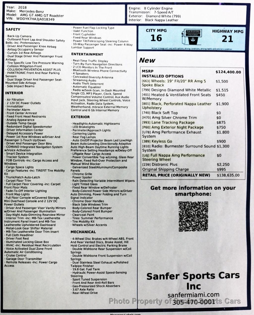 2018 Mercedes-Benz AMG GT AMG GT Roadster - 23014252 - 43