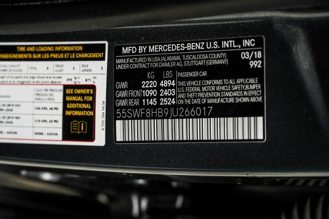 2018 Mercedes-Benz C-Class AMG C 63 S Sedan - 22968631 - 43