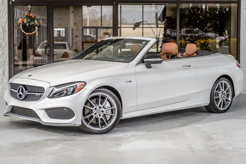 2018 Mercedes-Benz C-Class C43 AMG 4MATIC CABRIOLET - WHITE ON BROWN LEATHER - NAV - LOADED - 22947073 - 1