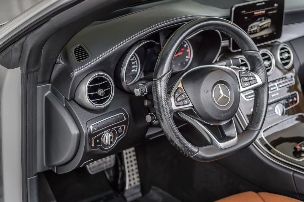 2018 Mercedes-Benz C-Class C43 AMG 4MATIC CABRIOLET - WHITE ON BROWN LEATHER - NAV - LOADED - 22947073 - 34