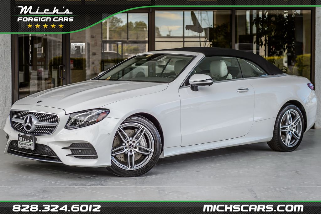 2018 Mercedes-Benz E-Class E400 4MATIC CONVERTIBLE WHITE ON TAN SPORT PKG LOADED GORGEOUS - 23091420 - 0