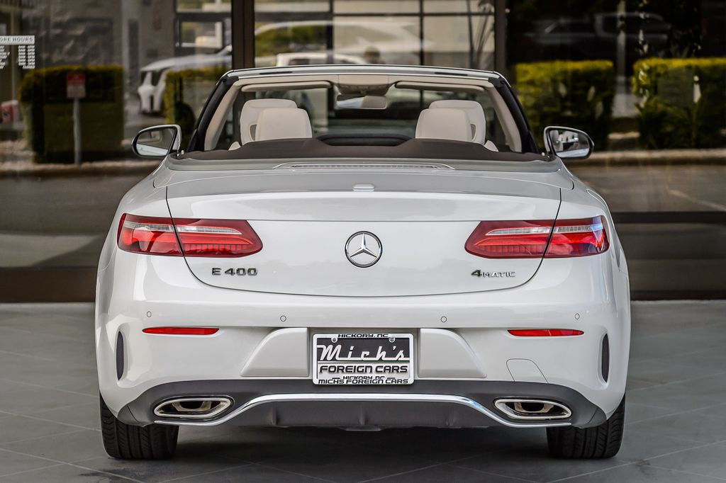 2018 Mercedes-Benz E-Class E400 4MATIC CONVERTIBLE WHITE ON TAN SPORT PKG LOADED GORGEOUS - 23091420 - 12
