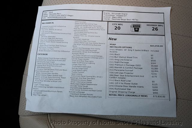 2018 Mercedes-Benz E-Class E 400 4MATIC Wagon - 23019785 - 52