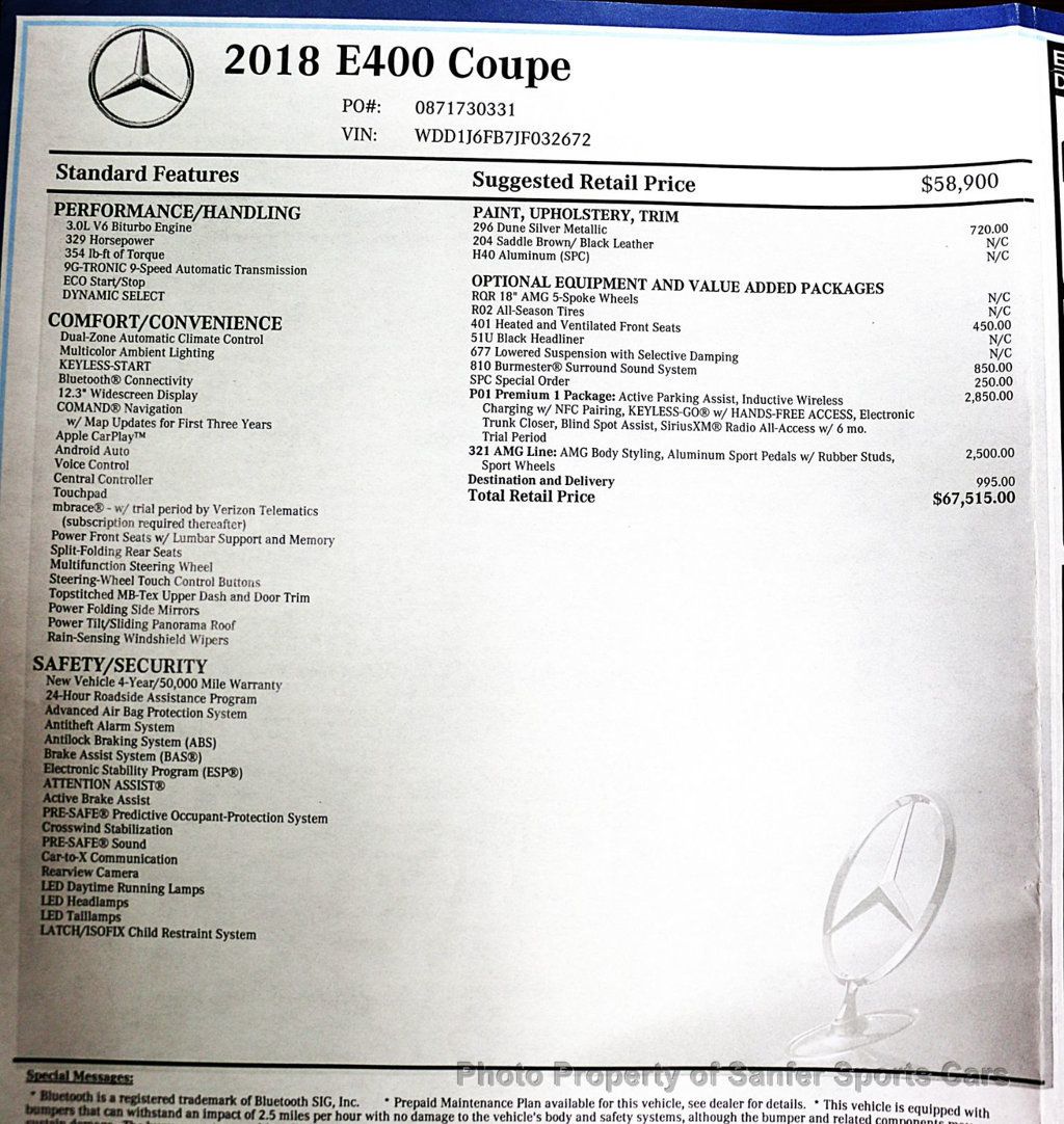 2018 Mercedes-Benz E-Class E 400 RWD Coupe - 23074419 - 44