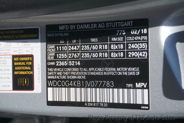 2018 Mercedes-Benz GLC GLC 300 4MATIC SUV LIGHTING PKG NAVI REAR CAM  - 23051095 - 41