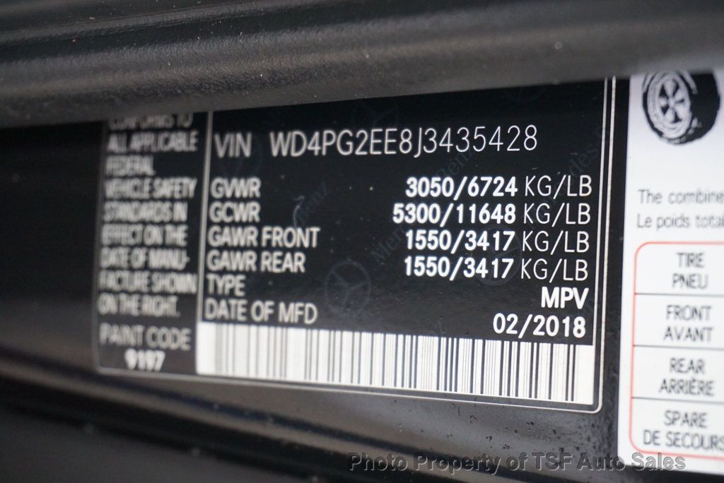 2018 Mercedes-Benz Metris Passenger Van Metris Cargo Van Standard Roof 126" Wheelbase - 22968134 - 23