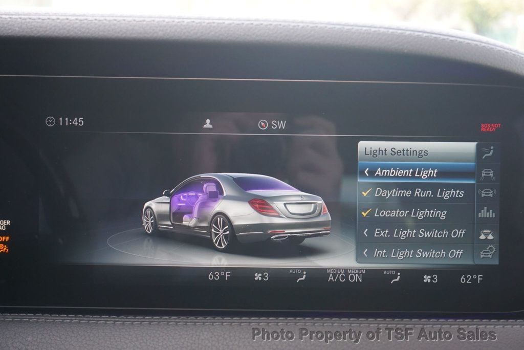 2018 Mercedes-Benz S-Class S 560 4MATIC Sedan AMG LINE DRIVER ASSIST PK CARPLAY 360 CAM HUD - 22933811 - 36