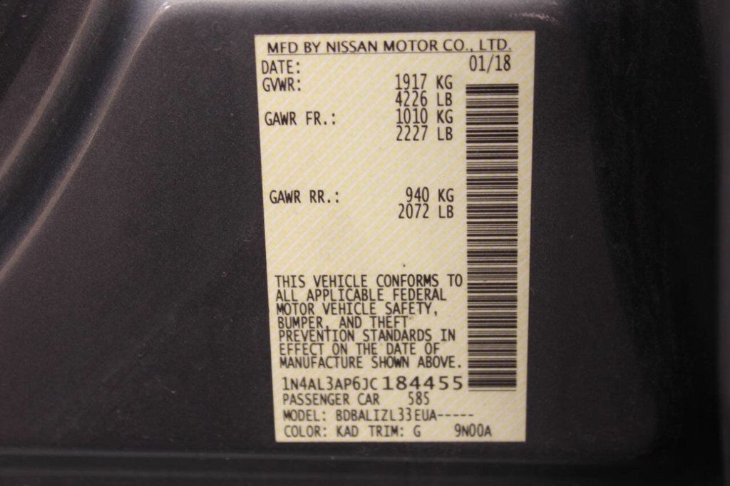 2018 Nissan Altima 2.5 SV Sedan - 22923357 - 25