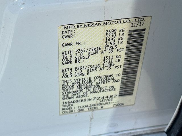 2018 Nissan Frontier Crew Cab 4x2 Desert Runner Automatic - 23041782 - 21