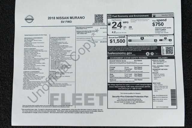2018 Nissan Murano FWD SV - 23020796 - 45