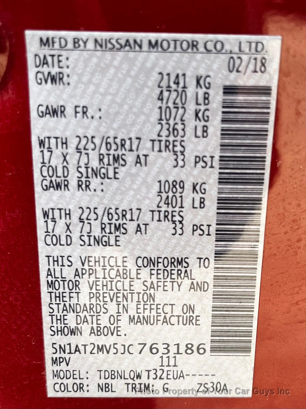 2018 Nissan Rogue AWD SV - 23088115 - 28
