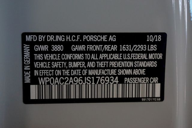 2018 Porsche 911 *991.2 GT3* *6-Speed Manual* *FAL* *Carbon Buckets* *1-Owner* - 23000945 - 19