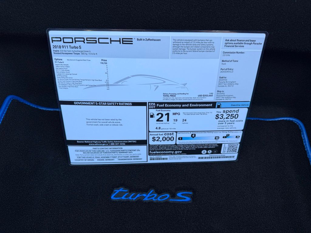 2018 Porsche 911 Turbo S photo 51