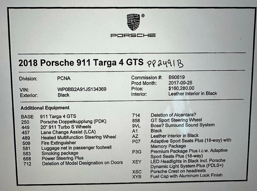 2018 Porsche 911 Targa 4 GTS, Premium Pack, 18 Way Sport Seats, PDLS+ Lighting - 22308250 - 39