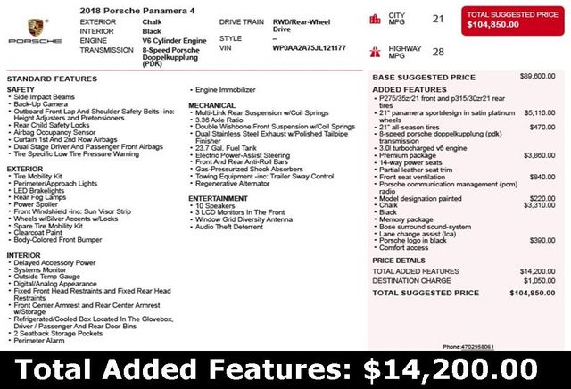 2018 Porsche Panamera 4 - 22947291 - 2