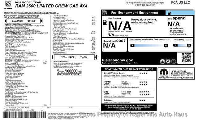 2018 Ram 2500 Limited 4x4 Crew Cab 6'4" Box - 23070218 - 56