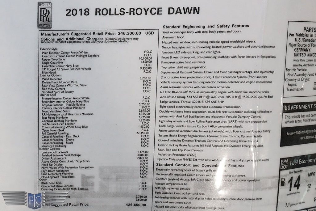 2018 Rolls-Royce Dawn Convertible - 22503993 - 46