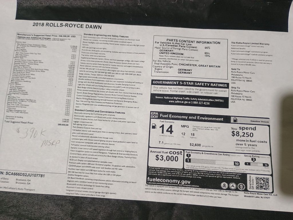 2018 Rolls-Royce Dawn Convertible Clean Carfax Florida Car - 22957005 - 53
