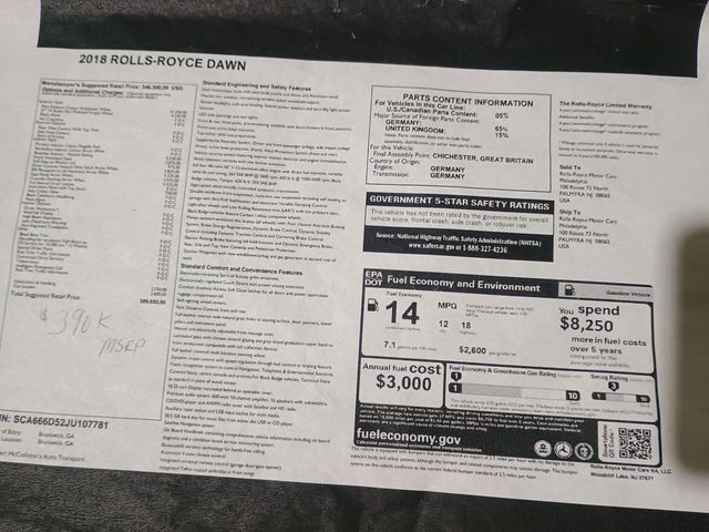 2018 Rolls-Royce Dawn Convertible Clean Carfax Florida Car - 22957005 - 53