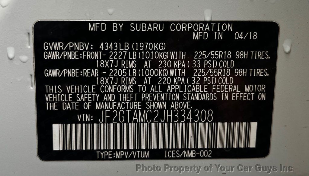 2018 Subaru Crosstrek 2.0i Limited CVT - 23053316 - 32