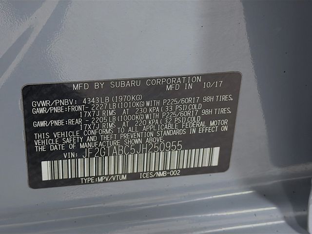 2018 Subaru Crosstrek 2.0i Premium CVT - 22984069 - 33