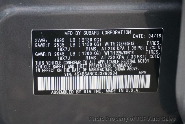 2018 Subaru Outback 2.5i Limited EYESIGHT PKG CARPLAY NAVI REAR CAMERA HEATED SEATS  - 22988721 - 45