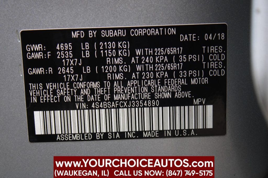 2018 Subaru Outback 2.5i Premium - 22911202 - 30