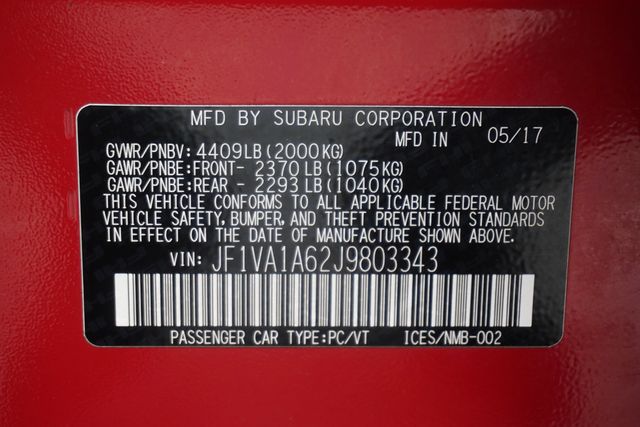 2018 Subaru WRX Manual - 23000302 - 25