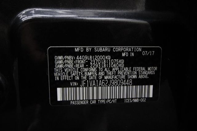 2018 Subaru WRX Manual - 22300719 - 19