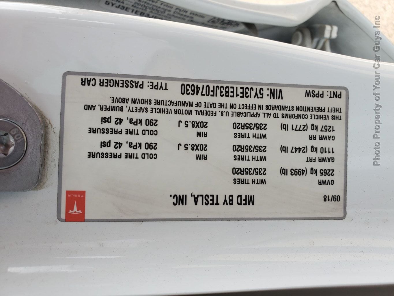 2018 Tesla Model 3  - 23003364 - 23