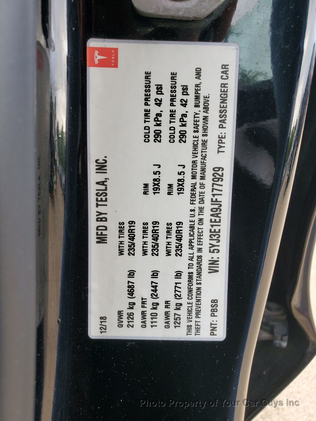 2018 Tesla Model 3  - 23006849 - 19