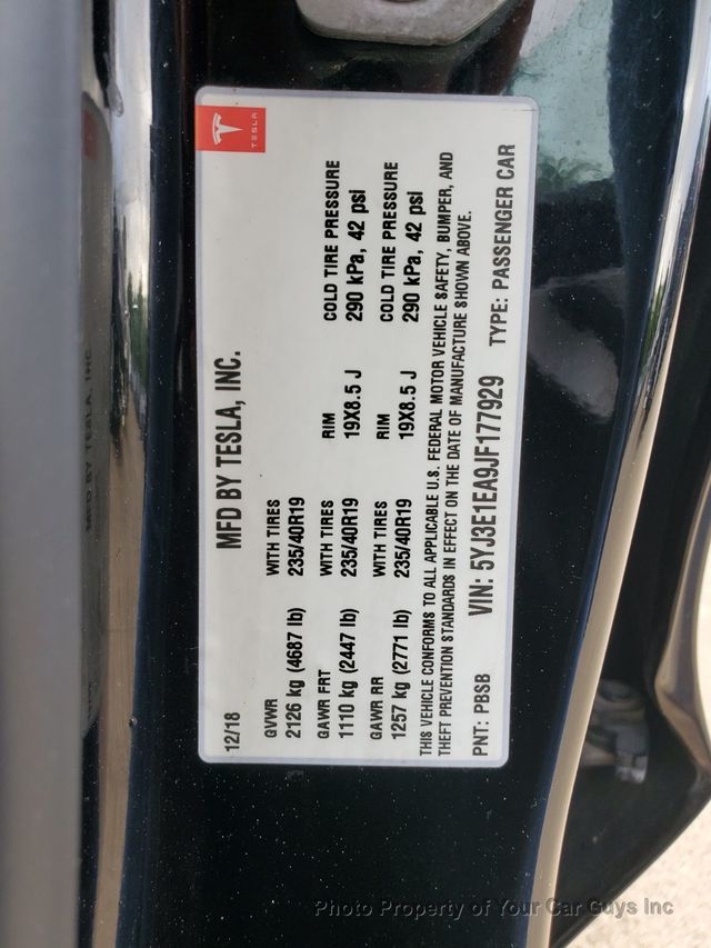 2018 Tesla Model 3  - 23006849 - 19