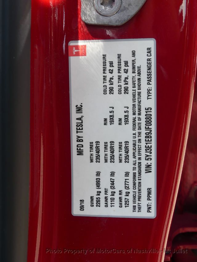 2018 Tesla Model 3 Long Range Battery AWD - 23067579 - 39