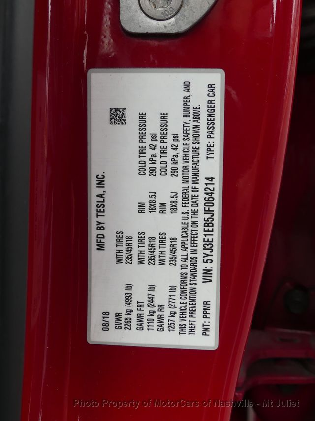 2018 Tesla Model 3 Long Range Battery AWD - 23089222 - 45