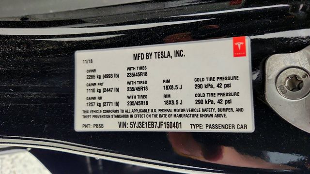 2018 Tesla Model 3 Long Range Battery AWD w/ Acceleration Boost - 23006145 - 23