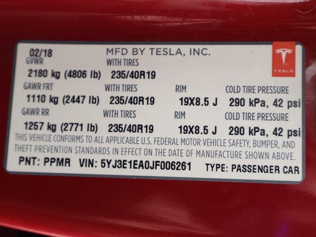 2018 Tesla Model 3 Long Range Battery RWD - 22972730 - 49