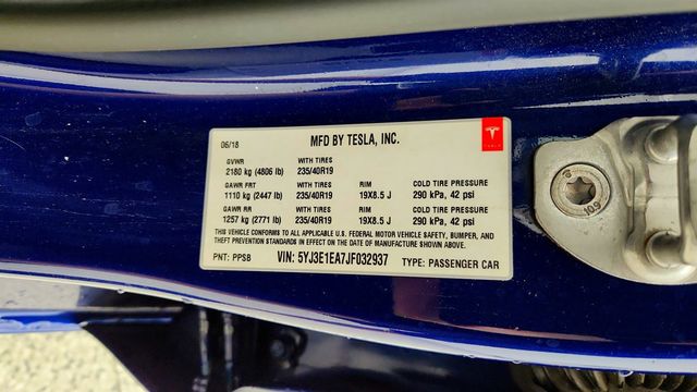 2018 Tesla Model 3 Long Range Battery RWD w/ 19'' Sport Wheels - 23074062 - 22