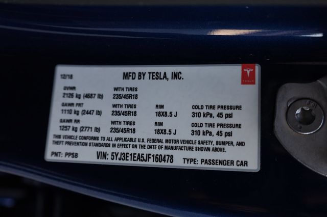 2018 Tesla Model 3 Mid Range Battery RWD - 22969271 - 11