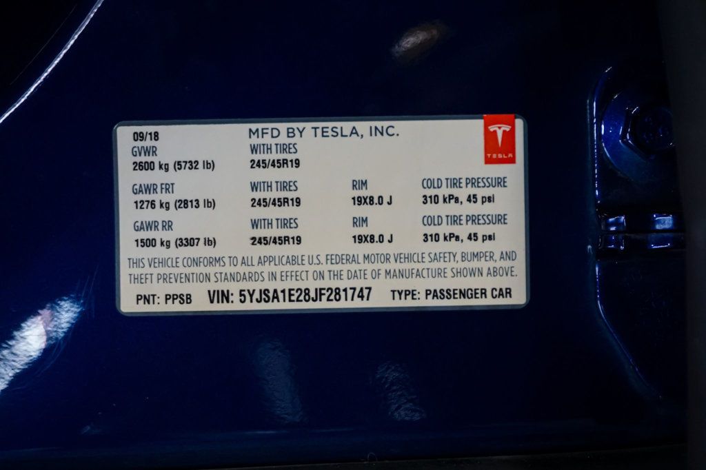 2018 Tesla Model S *Tesla Model S* *75D AWD* *Deep Blue Metallic* *Only 64k Miles* - 23063249 - 18