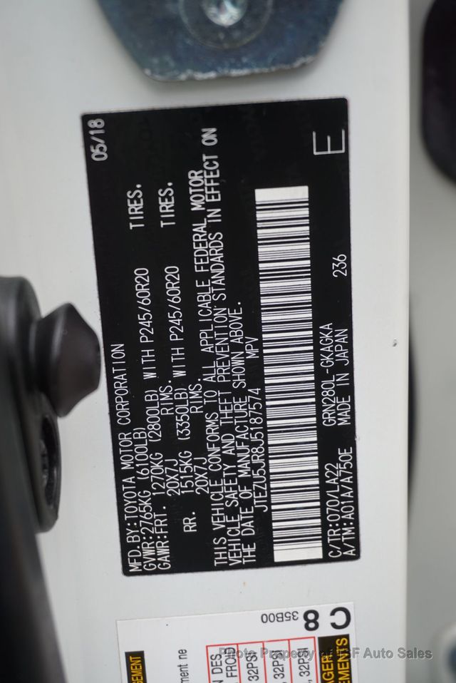 2018 Toyota 4Runner Limited POWER RUNNING BOARDS 3RD ROW SEAT NAVI REAR CAM LEATHER - 22997439 - 43