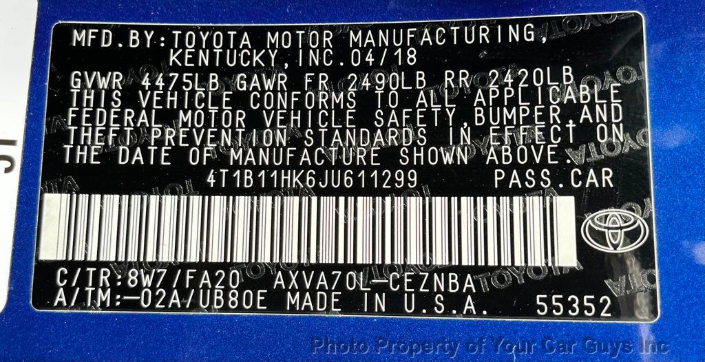 2018 Toyota Camry  - 23051991 - 28