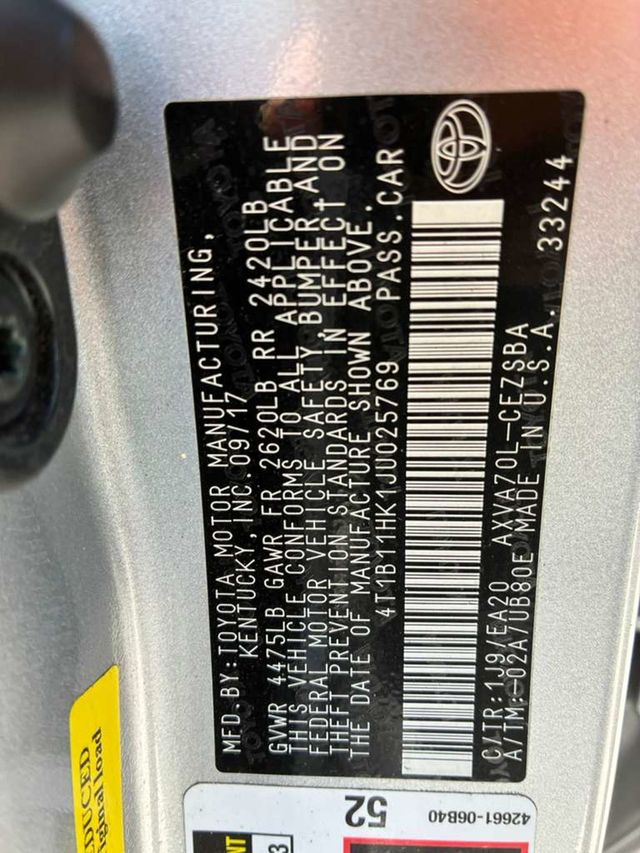 2018 Toyota Camry LE Automatic - 23016275 - 13